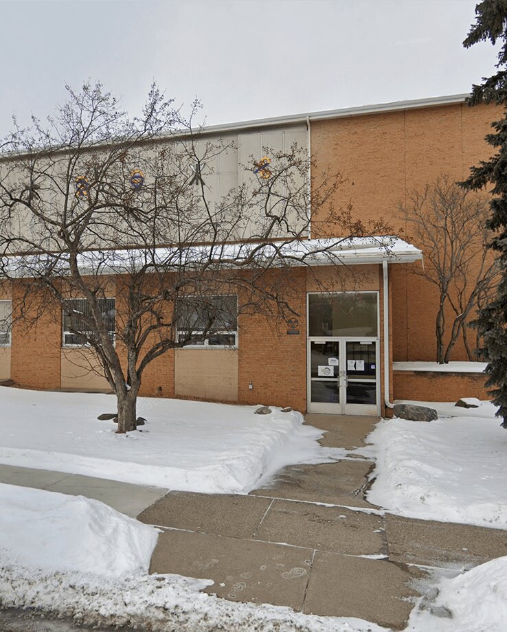 The South Minneapolis branch entrance at Richfield Lutheran Church